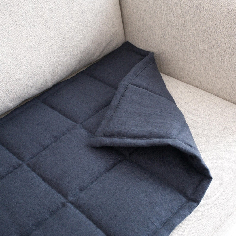 Quilted Linen Couch Cover for Pets, Reversible Sofa Seat Protector, Slipcover for Sectional or Sofa Pad Topper